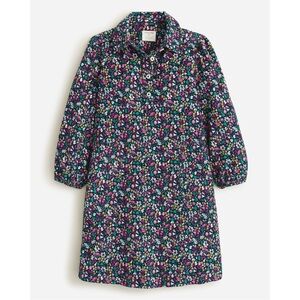 J. Crew Crewcuts Girls' Puff-sleeve Corduroy Shirt Dress in Ditsy Floral Size 6